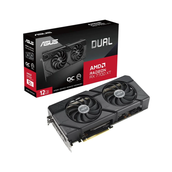 Asus DUAL Radeon RX 7700 XT O12 GGDDR6 12GB OC 192Bit AMD Graphics Card Istanbul