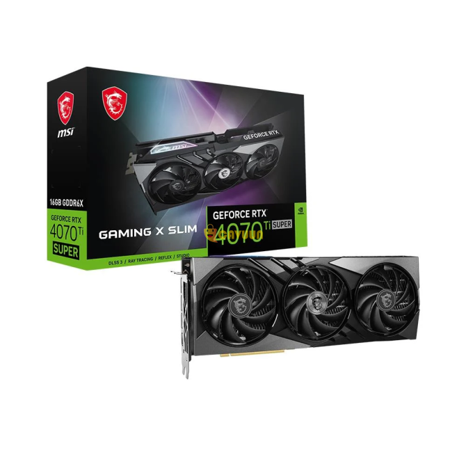 Видеокарта Msi GeForce RTX 4070 Ti SUPER GAMING X SLIM16 ГБ GDDR6X 256 бит DLSS 3 Стамбул - изображение 1