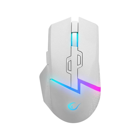 Rampage Drop M3 Rechargeable 10000 DPI Gaming Mouse - White Istanbul