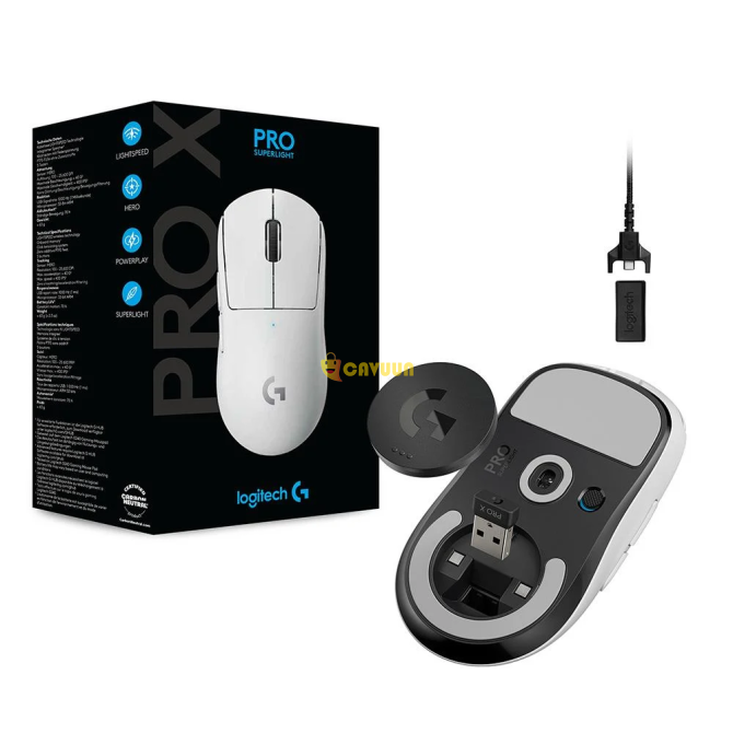 Logitech G PRO X SUPERLIGHT HERO 25600 DPI 400 IPS Wireless Gaming Mouse-White Istanbul - photo 1