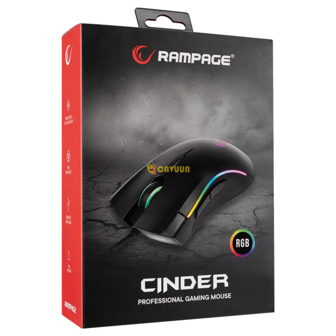 Игровая мышь Rampage SMX-R125 CINDER USB Black с подсветкой RGB 24000 dpi Стамбул - изображение 8