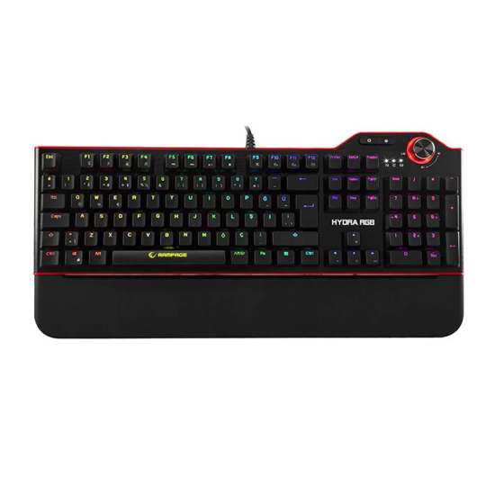 Rampage Hydra R6 Full RGB Gaming Pro Red Switch Gaming Keyboard Istanbul