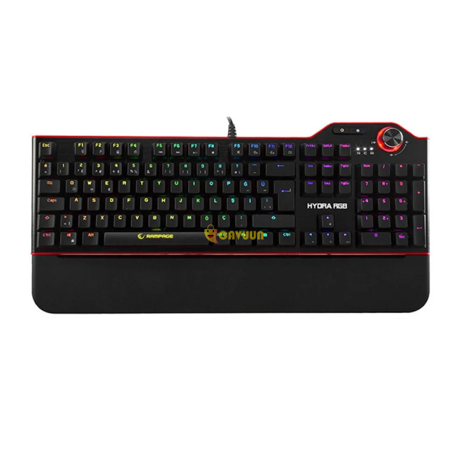 Rampage Hydra R6 Full RGB Gaming Pro Red Switch игровая клавиатура Стамбул - изображение 1