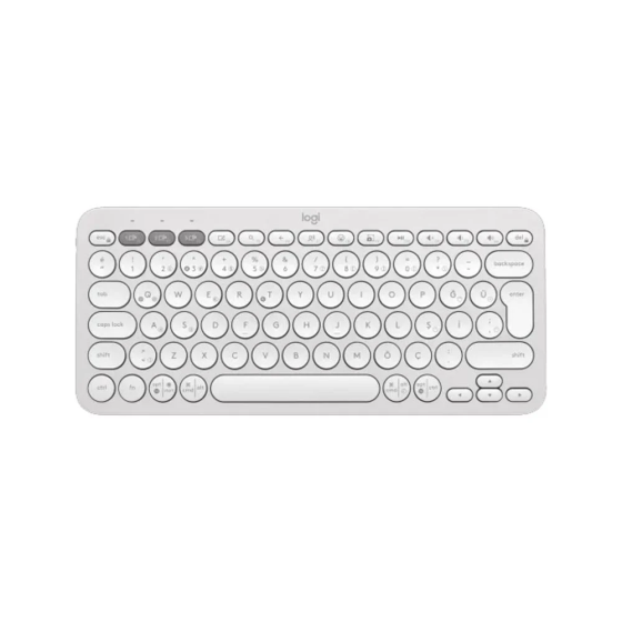 Logitech Pebble Keys 2 K380S Multi-Device Bluetooth En Keyboard - White Стамбул