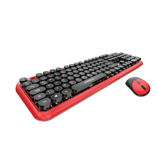 Everest ROUND KM-6282 Purple Wireless Q Multimedia Keyboard + Mouse Set with Colorful Keys Стамбул