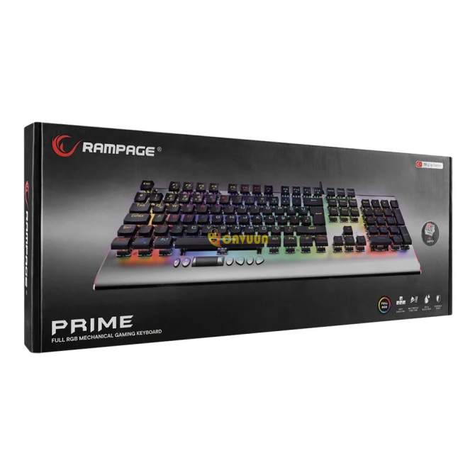 Rampage KB-R211 Prime RGB Backlight Crystal Red Switch Mechanical Gaming Keyboard Istanbul - photo 6