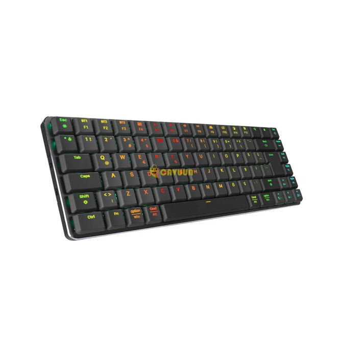 Rampage W-GRANITE Black/Grey Low Profile Red Switch RGB 2.4 ghz+ BT Mechanical Gaming Keyboard Istanbul - photo 1