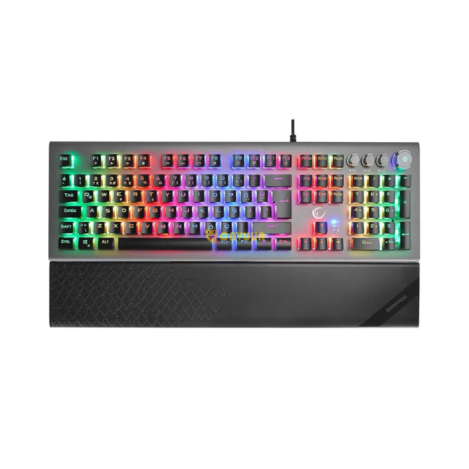 Rampage KB-R101 ВПЕЧАТЛЯЮЩАЯ серо-черная USB RGB красная игровая клавиатура с переключателем Стамбул - изображение 2