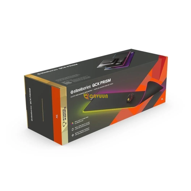 Коврик для игровой мыши SteelSeries QcK Prism Cloth XL RGB Prism — черный Стамбул - изображение 2