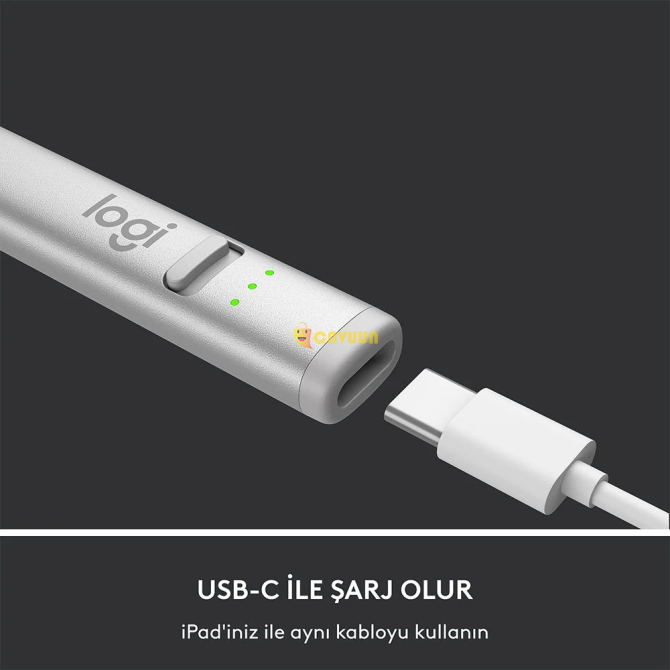 Цифровая ручка Logitech Crayon USB-C, совместимая с iPad — светло-серая Стамбул - изображение 8