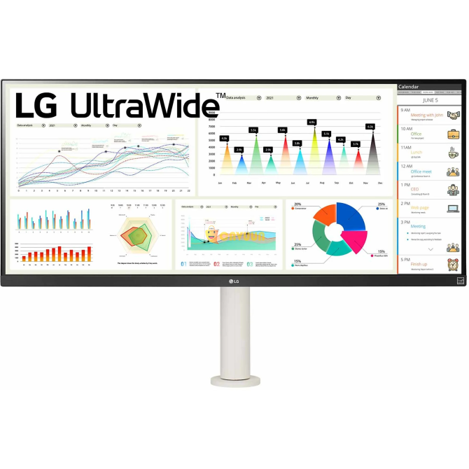 Lg 34WQ680-W UltraWide 34'' 21:9 FHD 5 мс 100 Гц FreeSync Ergo IPS монитор белый Стамбул - изображение 1