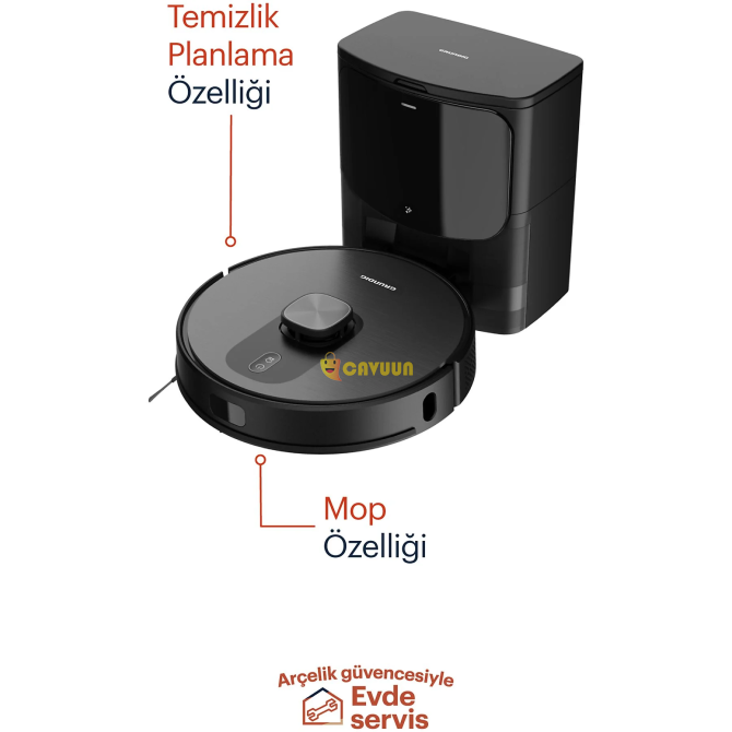 Grunding VCR 7330 Автоматический робот-пылесос для удаления пыли, черный Стамбул - изображение 6