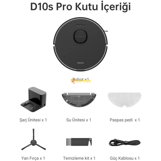 Робот-пылесос Dreame D10S Pro, черный Стамбул - изображение 7