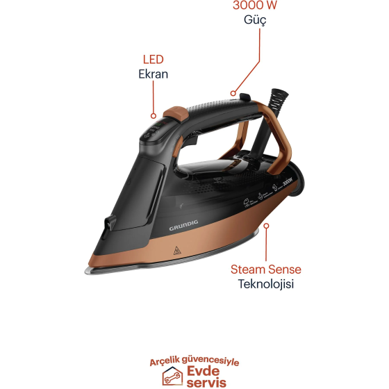 Grunding SI 8050 Steam Iron Black Brown Istanbul