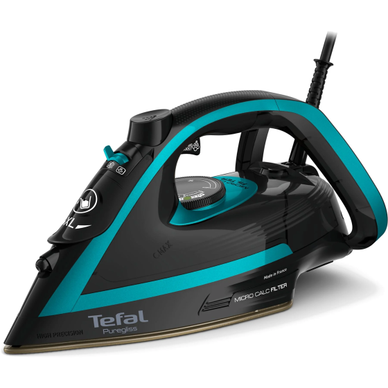 Tefal FV8066 Puregliss Steam Iron Black Green Istanbul