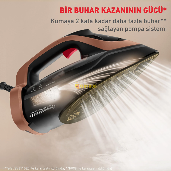 Tefal Ultimate Power Pro Паровой утюг Черный Коричневый Стамбул - изображение 4