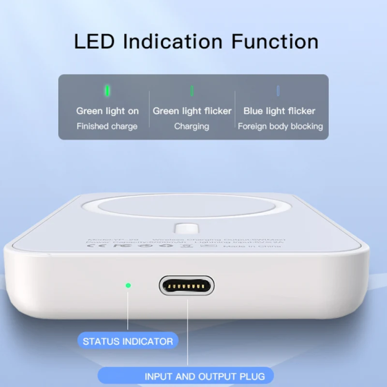 Magsafe Magnetic Wireless Charge Power Bank for iP12 to iP15 Series Phones (5000 mAh) London