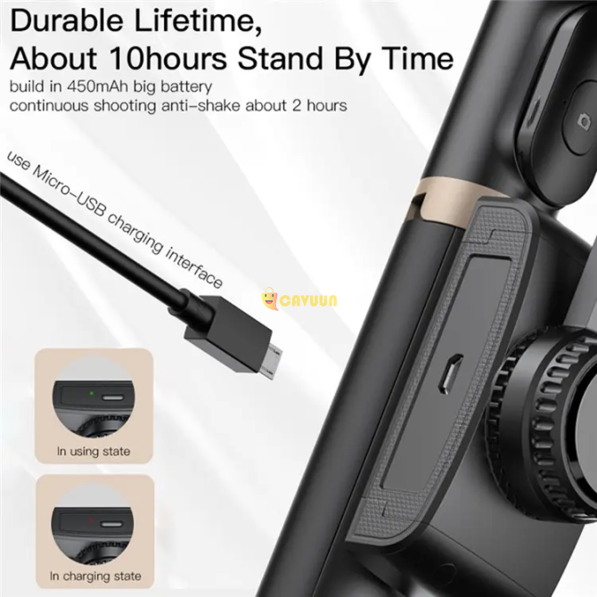 Gimbal Stabilizer Tripod, Foldable Phone Holder Selfie Stick Tripod with Remote Control London - photo 4