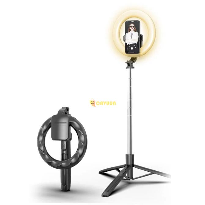 Wireless Bluetooth Selfie Stick With Led Ring Light Foldable Tripod And Shutter Remote Control London - photo 1