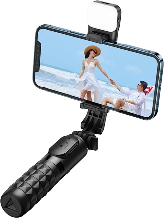 Multifunctional 3 in 1 Single Fill Lights With Remote Controller Selfie Stick Tripod London