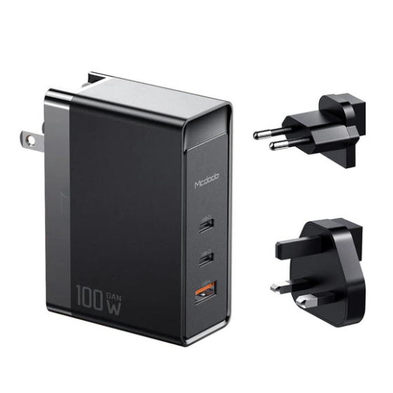 100W GaN Dual Type-C + USB Universal Charger (EU/UK/US) Лондон