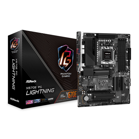 AsRock AMD Ryzen X670E PG Lightning AM5 DDR5 PCIe 5.0 ATX Motherboard Лондон