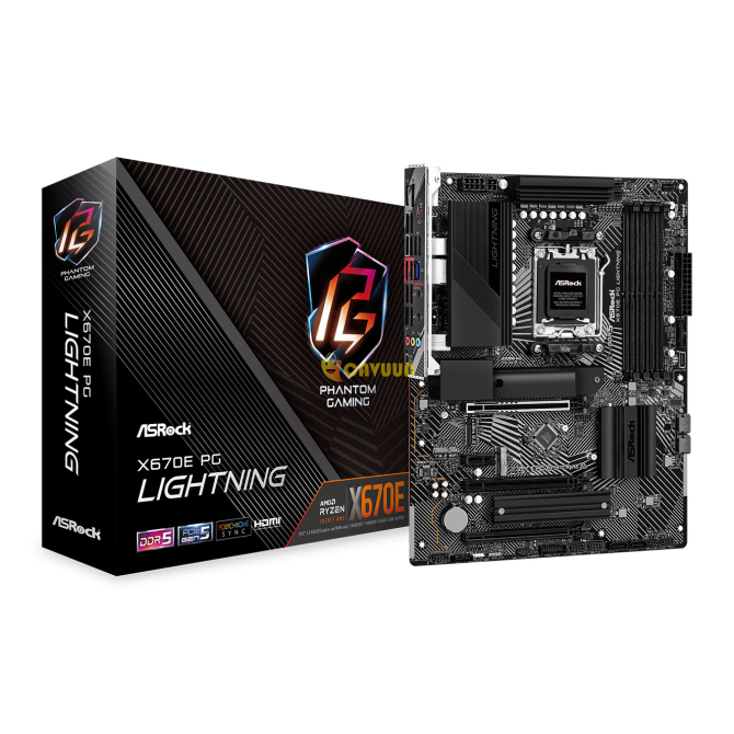 AsRock AMD Ryzen X670E PG Lightning AM5 DDR5 PCIe 5.0 ATX Motherboard London - photo 1