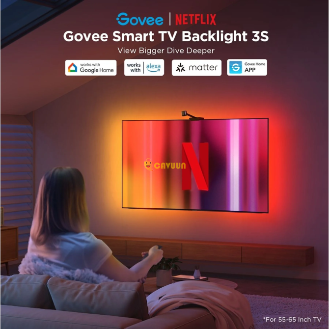 Govee 3S TV Back LED 55-65 дюймов-Netflix TV Back LED Light Стамбул - изображение 2