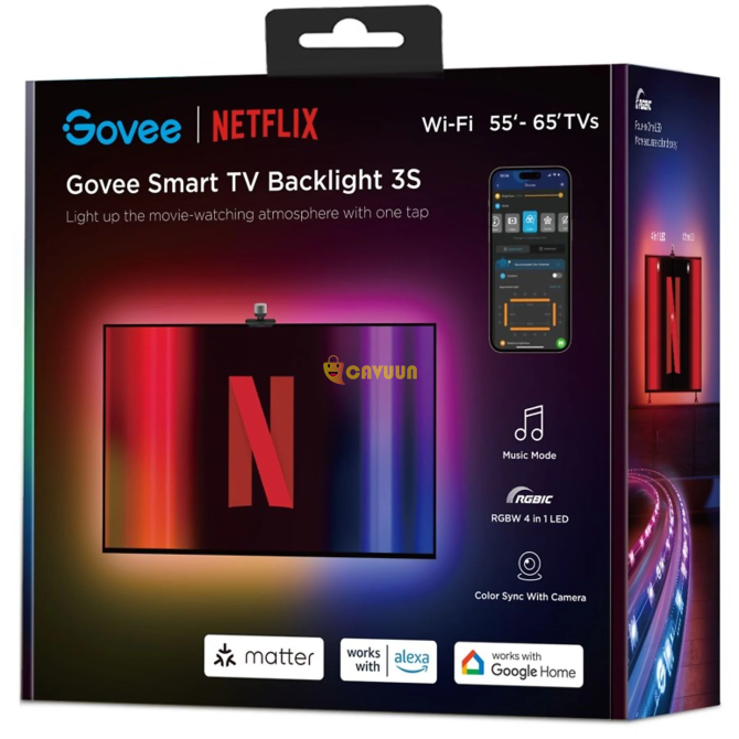 Govee 3S TV Back LED 55-65 дюймов-Netflix TV Back LED Light Стамбул - изображение 7