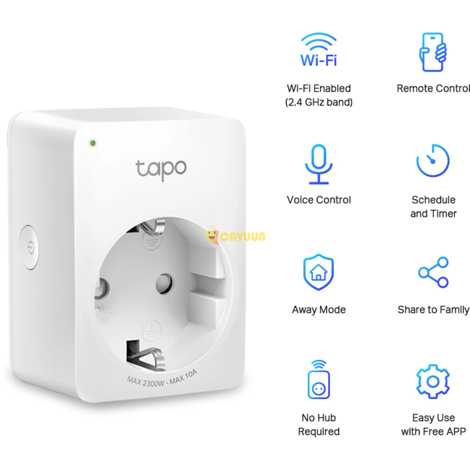 Tp-Link Tapo P100 (2 шт. в упаковке), Amazon Alexa и Google Home, пульт дистанционного управления, интеллектуальная мини-розетка Wi-Fi Стамбул - изображение 2