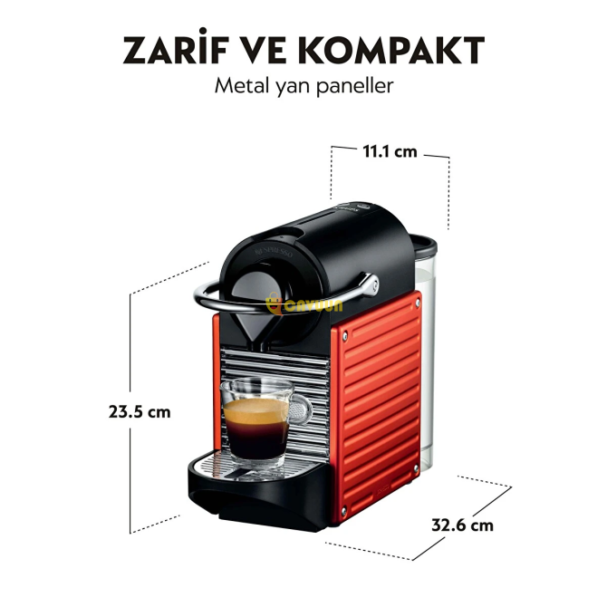 Nespresso C66R Pixie Red Capsule Coffee Machine Istanbul - photo 3