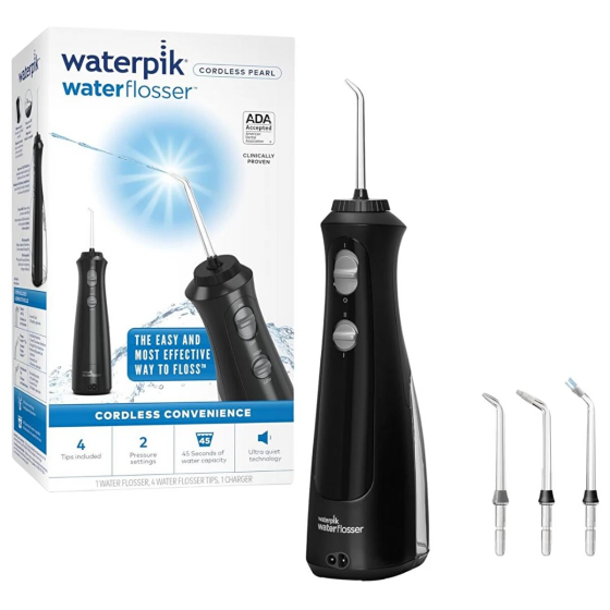 Waterpik WF-13 Cordless Pearl Waterflosser Black Oral Irrigator Стамбул