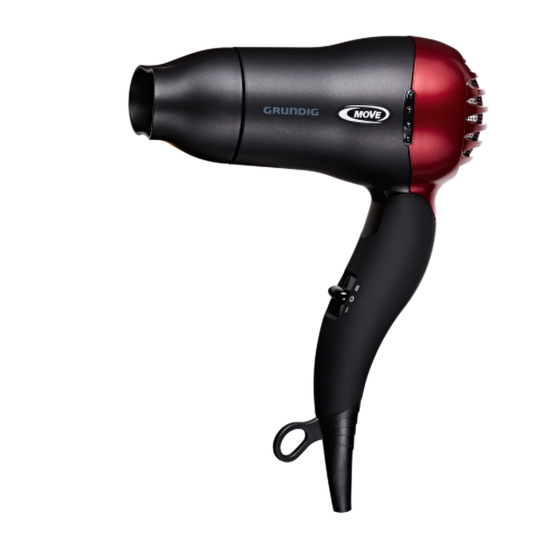 Grundig HD 2509 R 1500W Foldable Travel Hair Dryer Black Стамбул