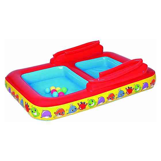 Bestway Dual Paddling Pool With Balls - Inflatable Playground 