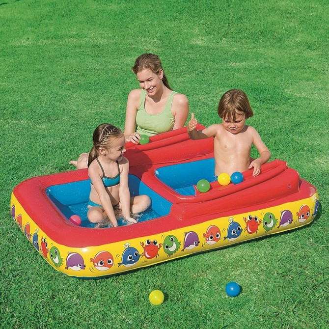 Bestway Dual Paddling Pool With Balls - Inflatable Playground  - photo 2