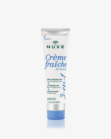 NUXE Crème Fraîche De Beauté 3-In-1, 48H Moisturising Cream, Make-Up Remover Milk, Plumping Mask 
