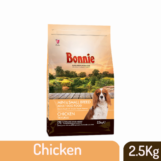 BONNIE SMALL BREED ADULT. DOG FOOD WITH CHICKEN 2.5kg 