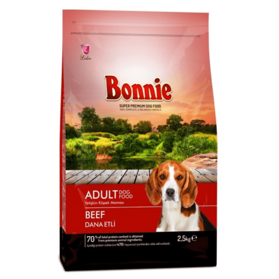 BONNIE ADULT DOG FOOD WITH BEEF 2.5kg 