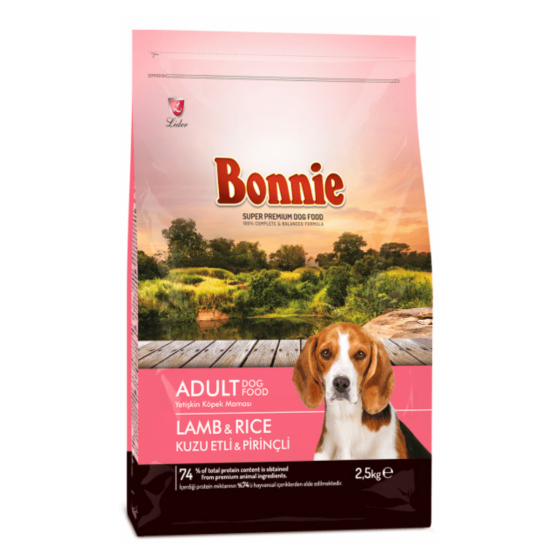 BONNIE ADULT DOG FOOD WITH LAMB & RICE 2.5kg 