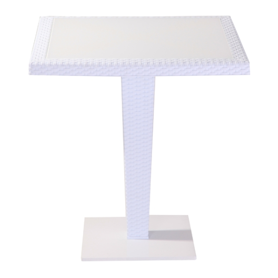 Valencia Table, Glass White 70x70 Nicosia