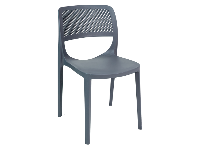 Mila Rainbow Plastic Armless Chair Anthracite Nicosia - изображение 1