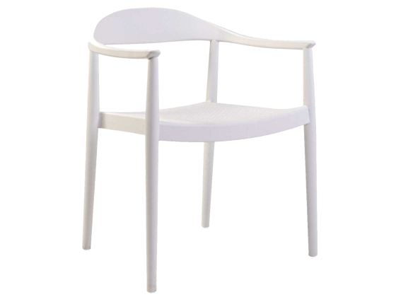 Kennedy Delta Plastic Arm Chair White Nicosia