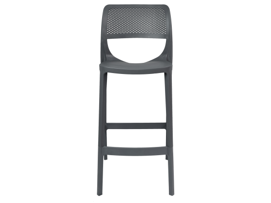 Mila Rainbow Plastic Armless Bar Chair Anthracite Nicosia