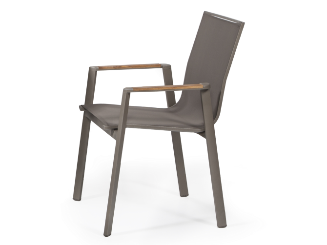 Rossi Aluminum Arm Textile Upholstery Chair Capuccino Nicosia - изображение 2