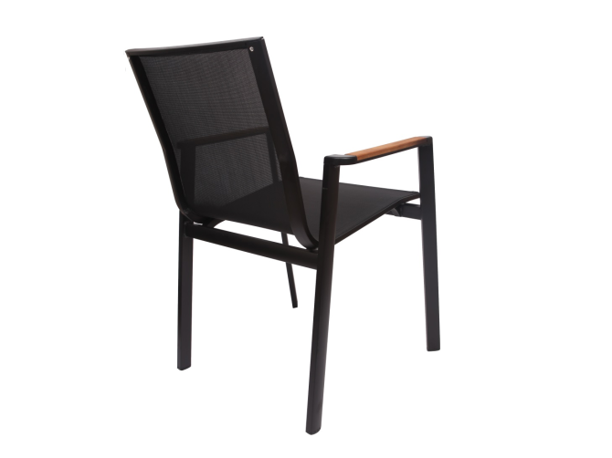 Rossi Aluminum Arm Textile Upholstery Chair Black Nicosia - изображение 4