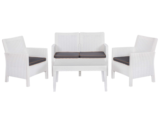 Nova Double White Set, With Cushion, 4 Pieces, 2+1+1+S Nicosia - изображение 1