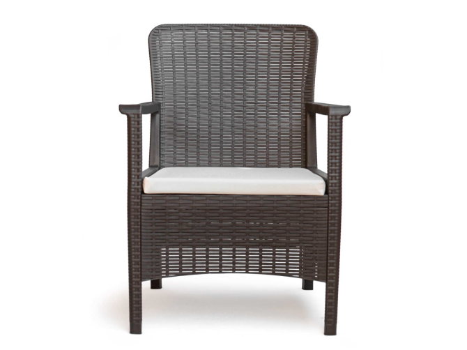 Orlando Bistro Set - Orlando Rainbow Rattan Cushioned Armchair Anthracite + Bistro Coffee Table, 1+1 Nicosia - photo 5