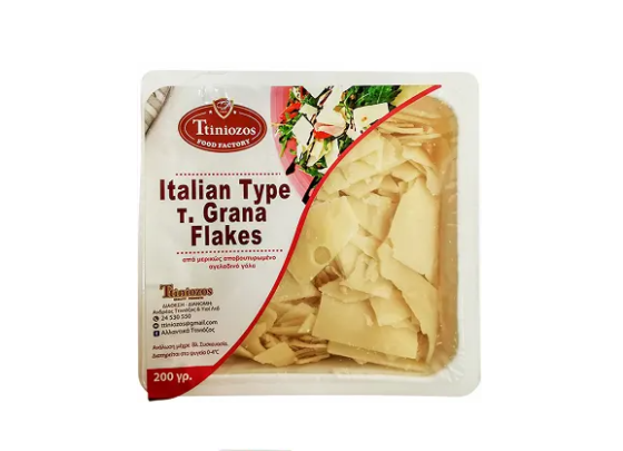 Ttiniozos Italian Type Grana Cheese Flakes 200g 
