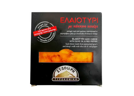 Stathori Elaiotyri Hard Cheese With Olive Oil & Red Pepper 200g 