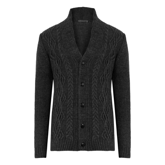 Buttoned Stand Collar Cardigan 